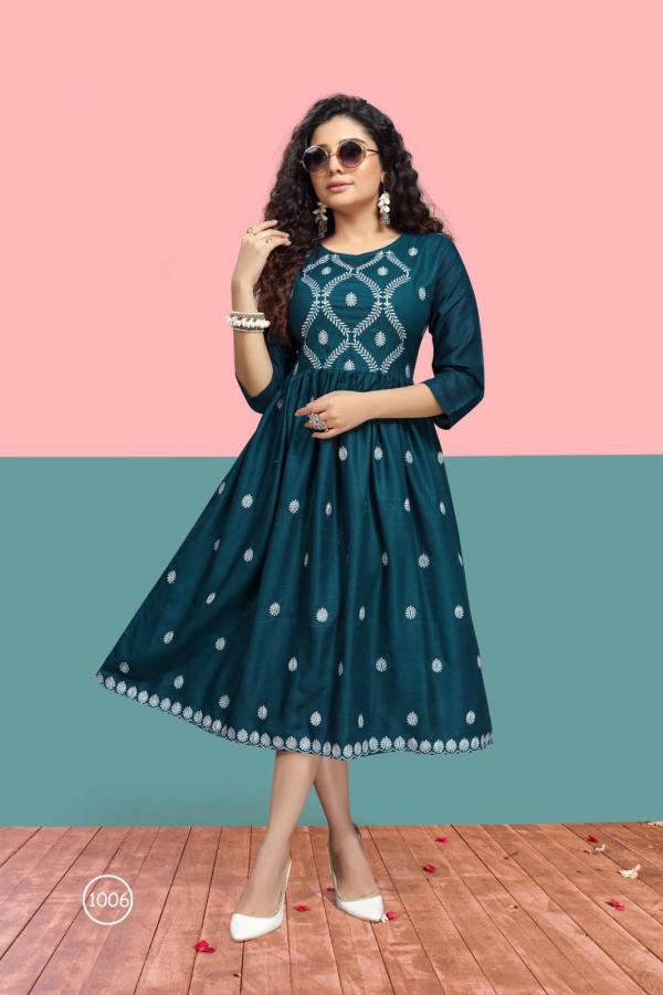 Kashmir Fancy Rayon Flair Kurti 